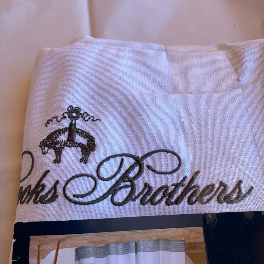 NWT Brooks Brothers Rope Stripe Border Shower Curtain